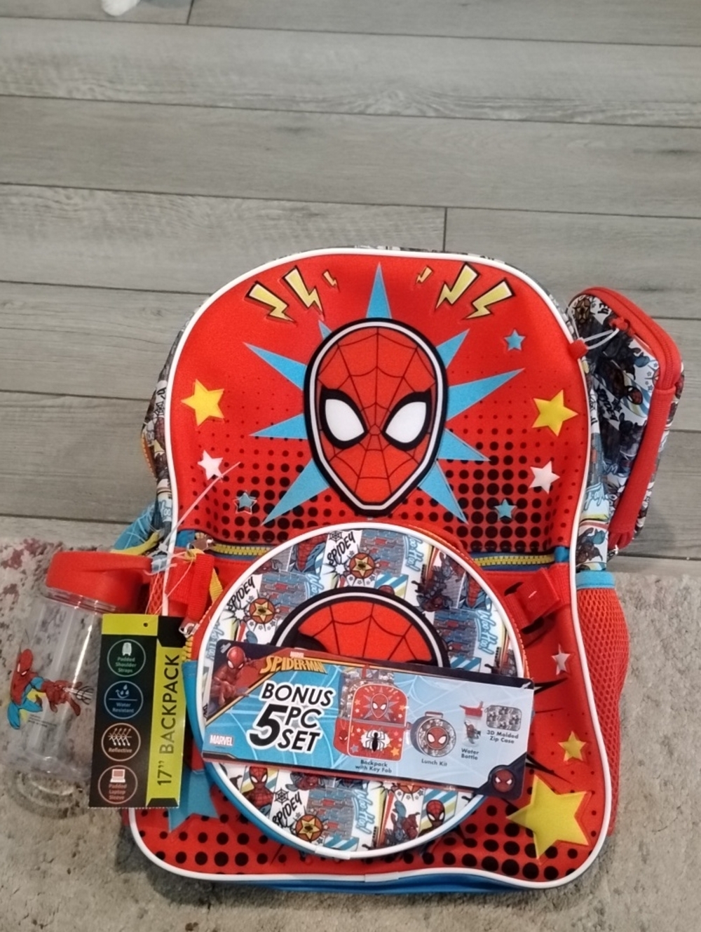 Spider-Man 5 Pc Backpack Set - Picture 2 of 16